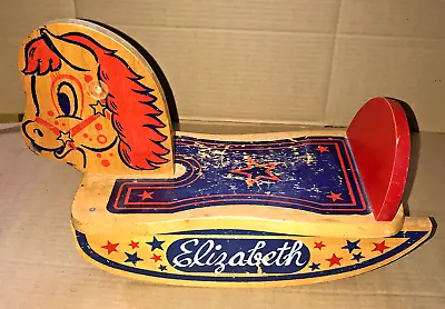 Vintage 1975 1970's Chadwick Miller Child's Toy Wood Wooden Rocking Horse • $14.95