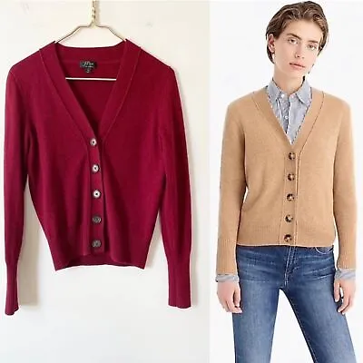 J. Crew Cashmere Boyfriend Button Front Cardigan Sweater Women’s Size Small • $38.99