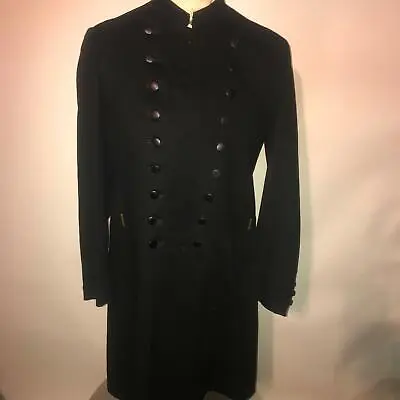 Vtg 1800s 1900s 40 Masonic Knights Templar Black Wool Button Frock Jacket Coat • $500