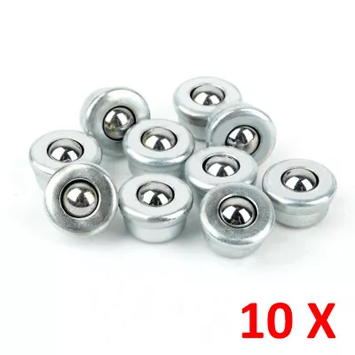 £8.99 • Buy 10x Ball Caster 8mm Swivel Castor Ball Bearing With Metal Housing Ball Roller UK