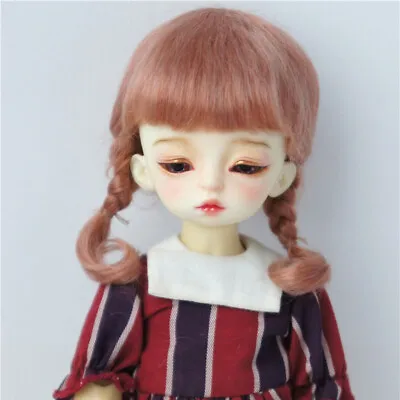 1/12 3-4  8-9  7-8  1/8 BJD Doll Hair Ana Short Braids Mohair Doll Wigs Blonde • $21.29