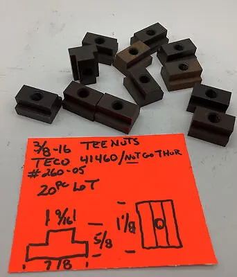 Teco Tee Nuts 41460 3/8-16 (20 Pc In One Lot) (#611-NW) • $25