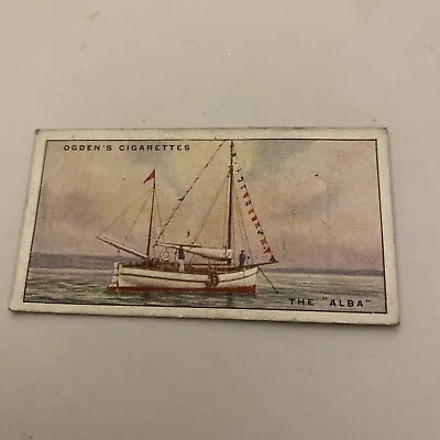 Ogdens Cigarette Cards Yachts & Motor Boats 1930 1 The Alba • £1.50