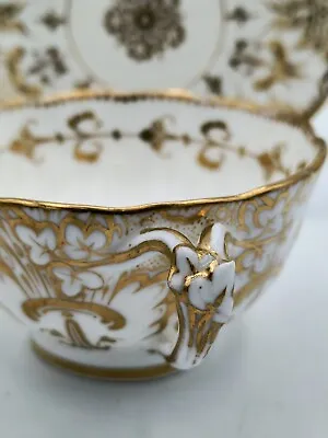 Coalport Rococco 1850 Split Handle With Ivy Finial Cup & Saucer Richly Gilded    • £125