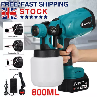 £48.55 • Buy Spray Gun Cordless Fence Wall Paint Sprayer Electric Airless For Makita Battery