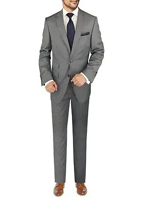 DTI BB Signature Italian Mens Two Button 2 Piece Wool Suit Ticket Pocket Jacket • $129.95