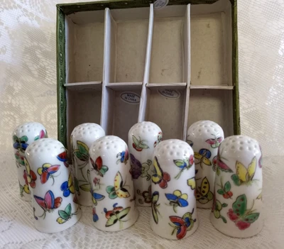£14.82 • Buy Thimbles Set Bone China With Butterflies 2 