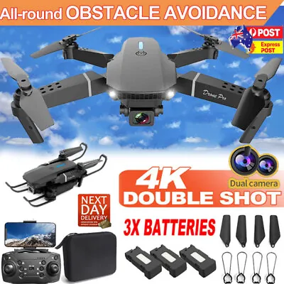 $49.99 • Buy 4K GPS Drone With HD Camera Drones WiFi FPV Foldable RC Quadcopter W/3 Batteries