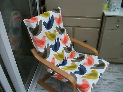  Handmade Ikea Poang Chair Cover In Orla Kiely MULTI BIRDS • £43