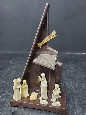 Vintage Miniature Plastic Nativity Set Made In Hong Kong Glitter 5.5  EUC Creche • $12.04