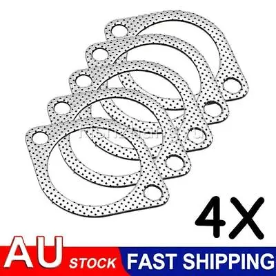 4X 3  76MM EXHAUST GASKET - 107MM BOLT SPACING 3 INCH FLANGE 4 Pieces AU • $11.95