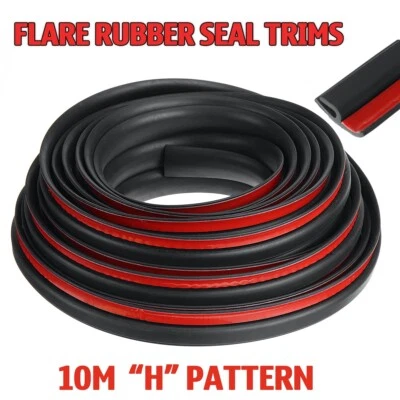S4 Black Wheel Arch 33FT 10m Meters Fender Flare Rubber Trims Seals • $31.99