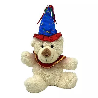 DAN DEE Cream Teddy Bear Party Celebration Hat Clown Birthday 5  Plush • $4.79