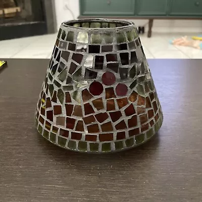 Mosaic Candle Shade~Glass • $24