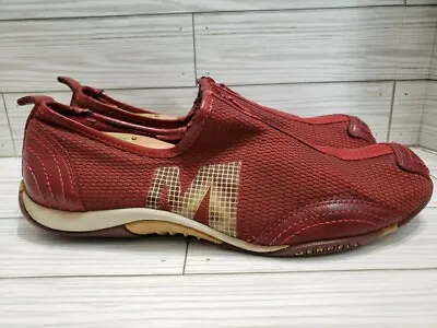 Merrell Barrado Shoes Womens 9.5 Dark Red Performance Footwear Front Zip • $4.99