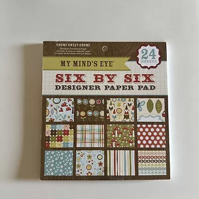 My Minds Eye Six By Six Gnome Sweet Gnome 24 Sheets Cardstock Paper 6x6 • £5