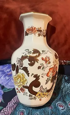Mason's - Ironstone - Brown Velvet - Octagonal Vase - Printed And Hand Painted • £5