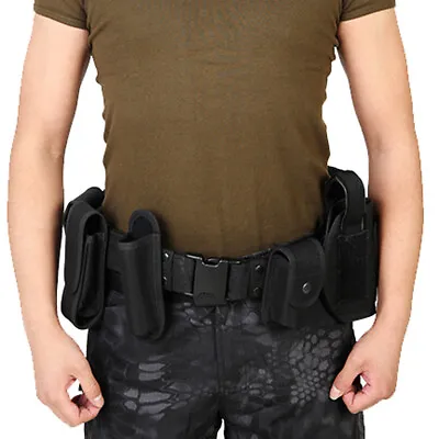 £26.72 • Buy Nylon Utility Belt Waist Bag Security Police Guard Kit Radio Holster Pouch