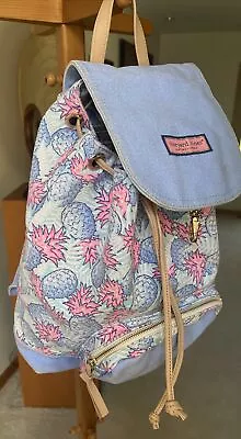 Vineyard Vines Fun Print Quality Cotton Canvas Pineapple Chappy Daypack NICE • $34.99