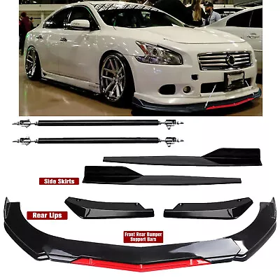 For Nissan Maxima Front Rear Bumper Lip Spoiler Splitter Gloss Black Body Kit • $69.99