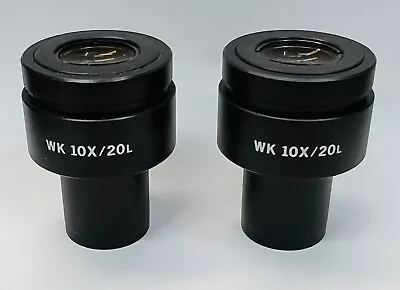 Pair Of Olympus WK 10X/20L Microscope Eyepieces 23mm Widefield  (BH & CH Series) • $59