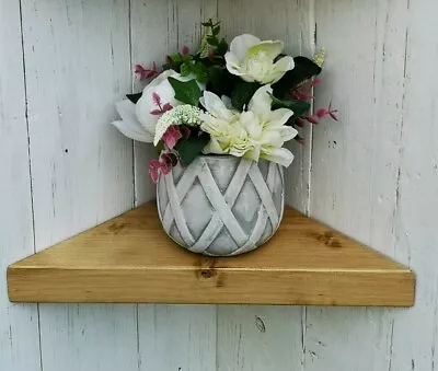 £14 • Buy 25cm CHUNKY WOODEN FLOATING 1PC CORNER SHELF 8 COLOURS DISCOUNT ON MULTIPLE PCS