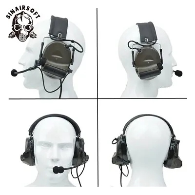 Tactical COMTAC II Headset Silicone Sponge Noise Reduction Hunting Earphone • £69.19