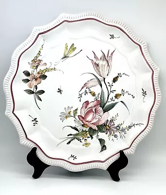 French Painted Pottery Decorative Plate Signed Vintage • $29.99