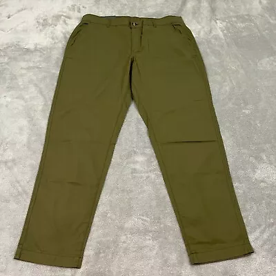 Eddie Bauer Ripstop Pants Stretch Tapered Leg Olive Night Men's 40x32 • $24.93