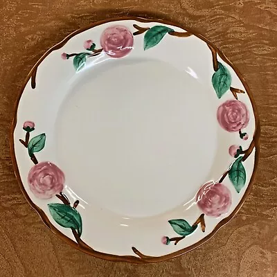 Metlox Serving Platter Chop Plate Pink Floral Large Round 13” Sculpted Camellia • $19.99