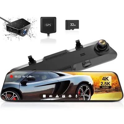 WOLFBOX G900 4K Mirror Dash Camera For Cars Front And Rear Dash Cam Free SD Card • $228.79