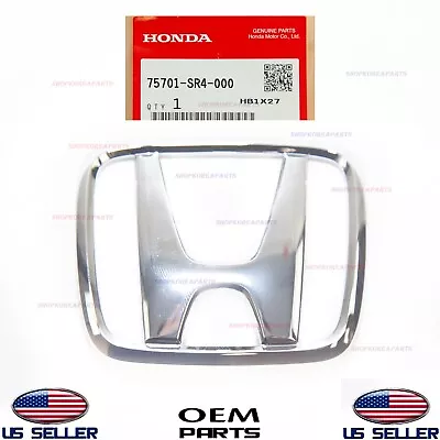 Genuine Rear Center Emblem Logo Symbol ⭐OEM⭐ Honda Civic 1992-2000 75701-SR4-000 • $29.84