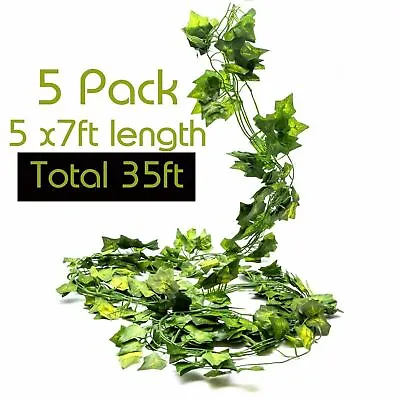 Artificial Hanging Ivy Plant Fake Vine Leaf Greenery Garland Wedding Party Decor • £3.49