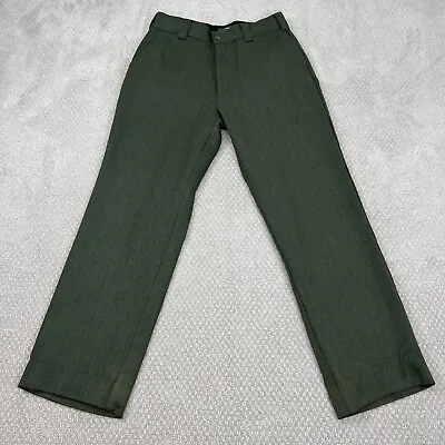 Cabelas Whipcord Wool Pants Loden Green Size 34 Fit 32x30 Hunting Fishing Hiking • $49.99