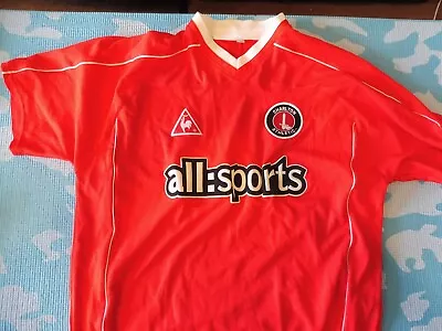 Charlton Athletic Home Shirt 2002-03 | Size 46-48  Le Coq Sportif AllSports Red • £26