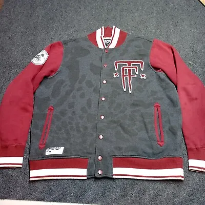 Trukfit Mob Varsity Jacket Lil Wayne Young Money Men Size XL Red Gray RARE DSCNT • $79.98