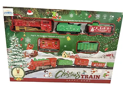 Christmas Train With Light Sound Decoration Electric Railway  Toy Xmas Gift Set • £20