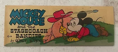 Vtg 1951 Wheaties Cereal MICKEY MOUSE & THE STAGECOACH BANDITS Disney Comic C-6 • $11