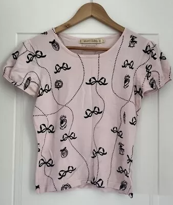 Wheels And Dollbaby Pink And Black Logo Top Size 10 • $35