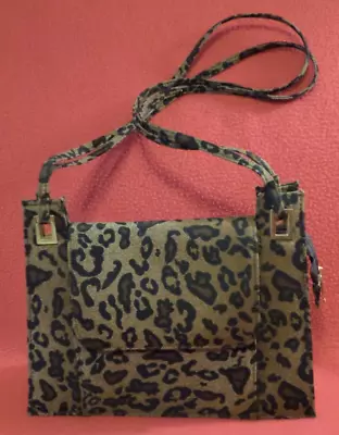 ~~NEW BROWN LEOPARD PRINT CROSSBODY SHOULDER MULTI POCKET HANDBAG 10.5x8x3.5 IN • $29.95