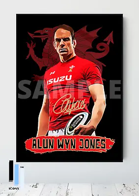 Alun Wyn Jones Wales Rugby Legend A4/A3 Collectable/gift/memorabilia Signed #46 • £13.99