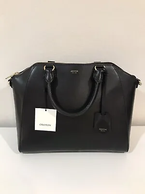 $200 • Buy *BRAND NEW**. Oroton Inez Black Day Bag Leather