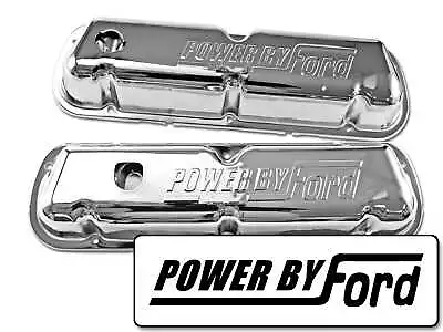 Mustang Valve Covers With 289 302 351W  Powered By Ford  Logo Chrome 1968 68-73 • $125.95