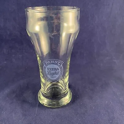 Pabst Blue Ribbon Extra Light Beer Glass Clear Pilsner Barware • $14.95