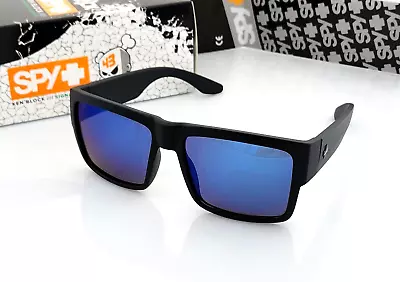 Polarized SPY Optic Cyrus Sunglasses Matte Black Blue Mirrored Polarized Lens • $42