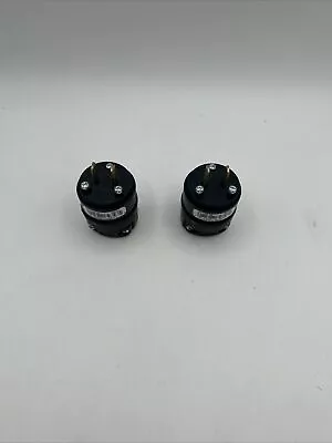 2 Units Leviton 115PR-R Male Plug 15 Amp 125 Volt 1-15P 2 Wire 2 Pole Black 2pcs • $13.78