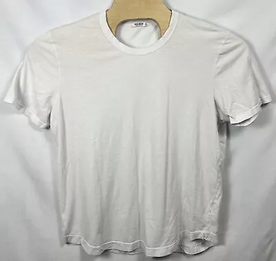 Buck Mason T Shirt Mens XL Slub Curved Hem Tee White • $14.99