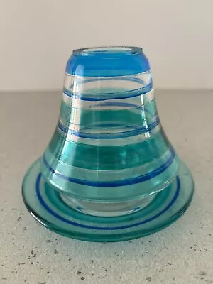 Yankee Candle Hurricane Crackle Tea Light Holder. Turquoise. New With Tags. • £15