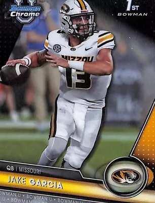 2023 Bowman University Chrome #99 Jake Garcia Missouri Tigers 🔥👀📈💰 • $3.49