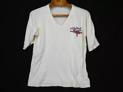 Vintage Cutty Sark Clipper Club  V Neck T-shirt Size Large Embroidered Logo • $19.95